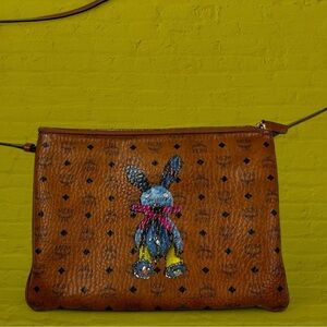 MCM “Viva Life!” Bunny Visetos Leather Crossbody / Clutch vintage